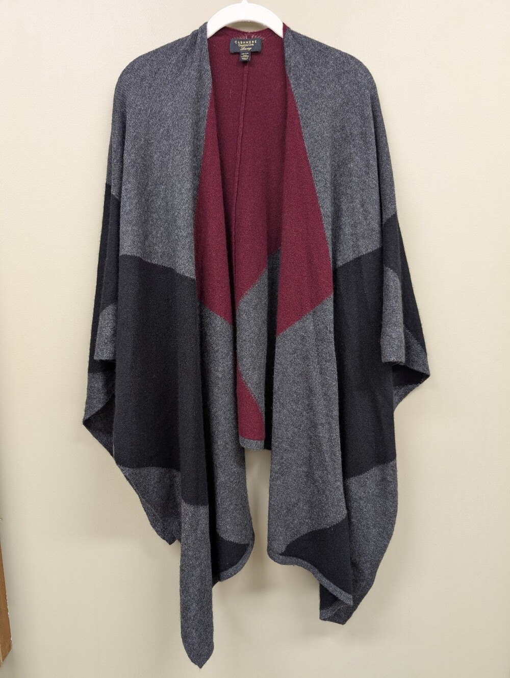 Charter Club 100% Cashmere Poncho Wrap OS